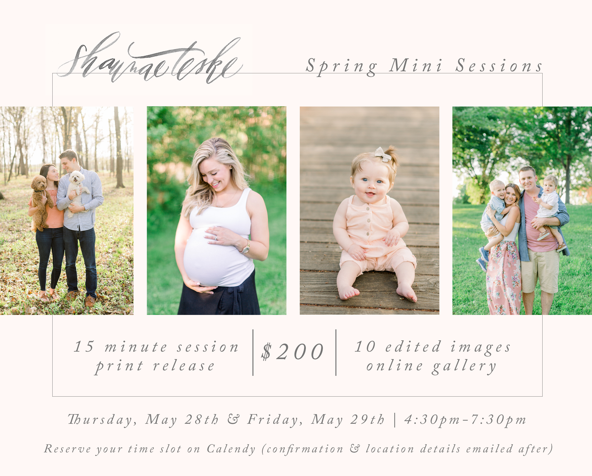 Outdoor family photos during spring mini sessions by Green Bay Photographer, Shaunae Teske.